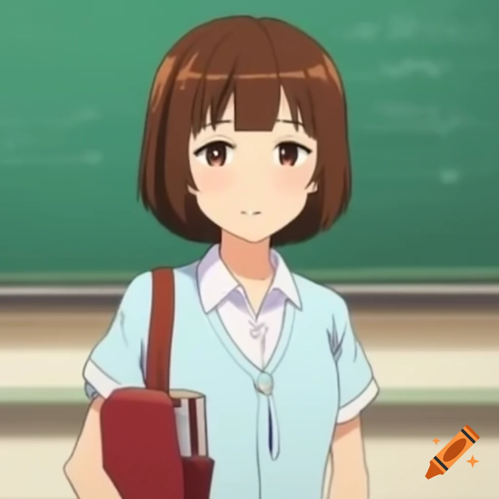 Anime-style teacher character