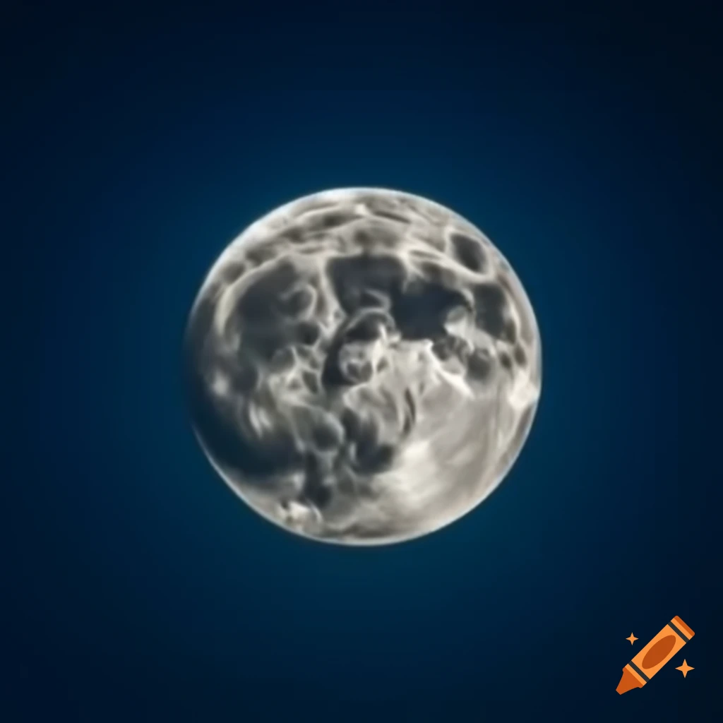 Bright full moon illuminating the night sky