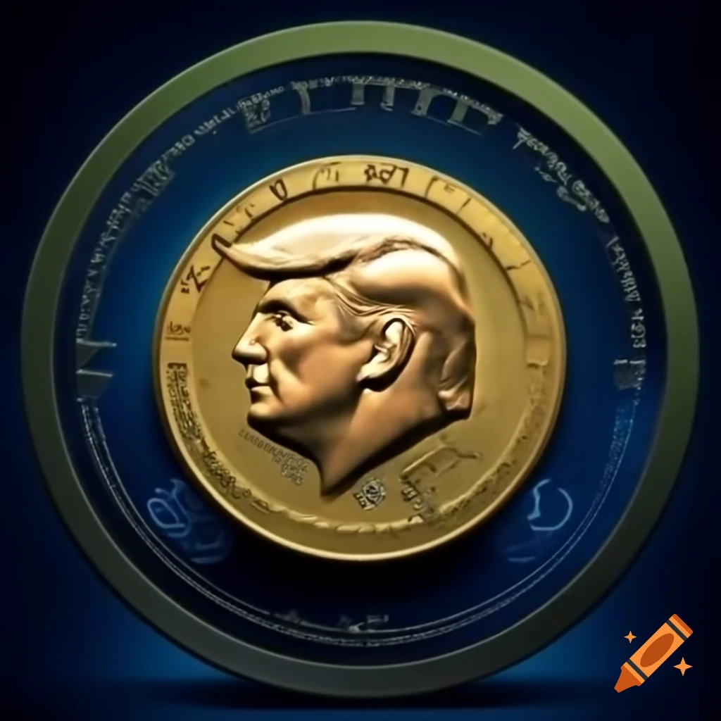 Crypto coin featuring Donald Trump