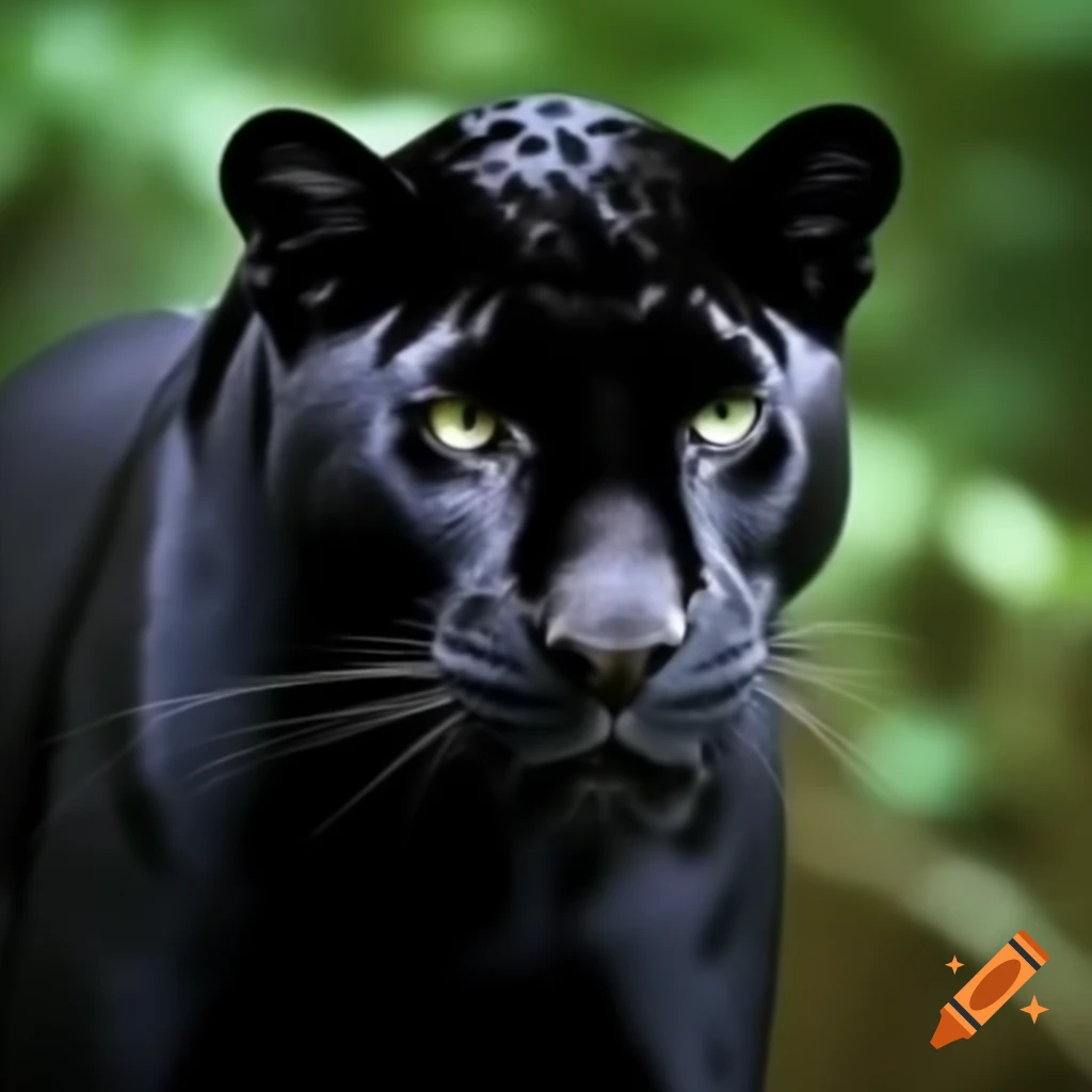Black panther in a natural setting