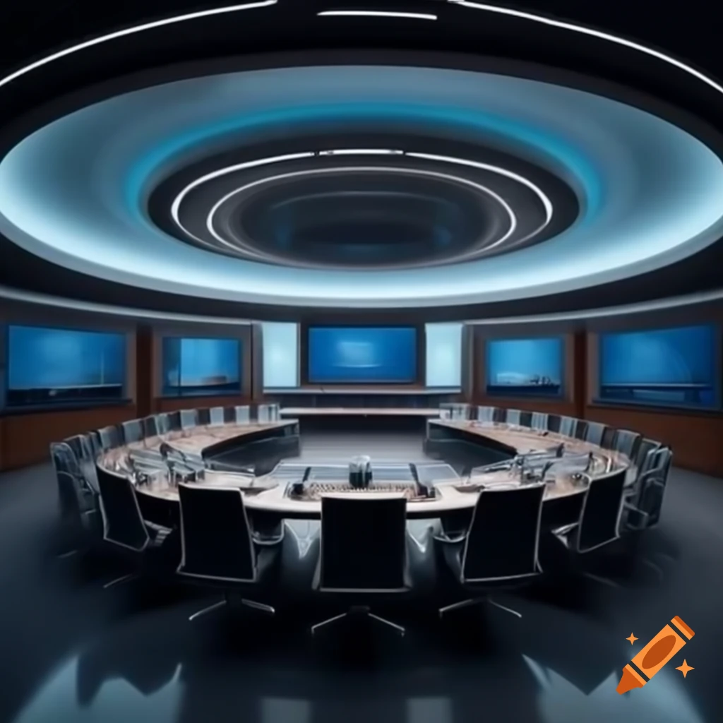 Modern tech-themed conference room in India featuring AI, Blockchain, and Agile discussions