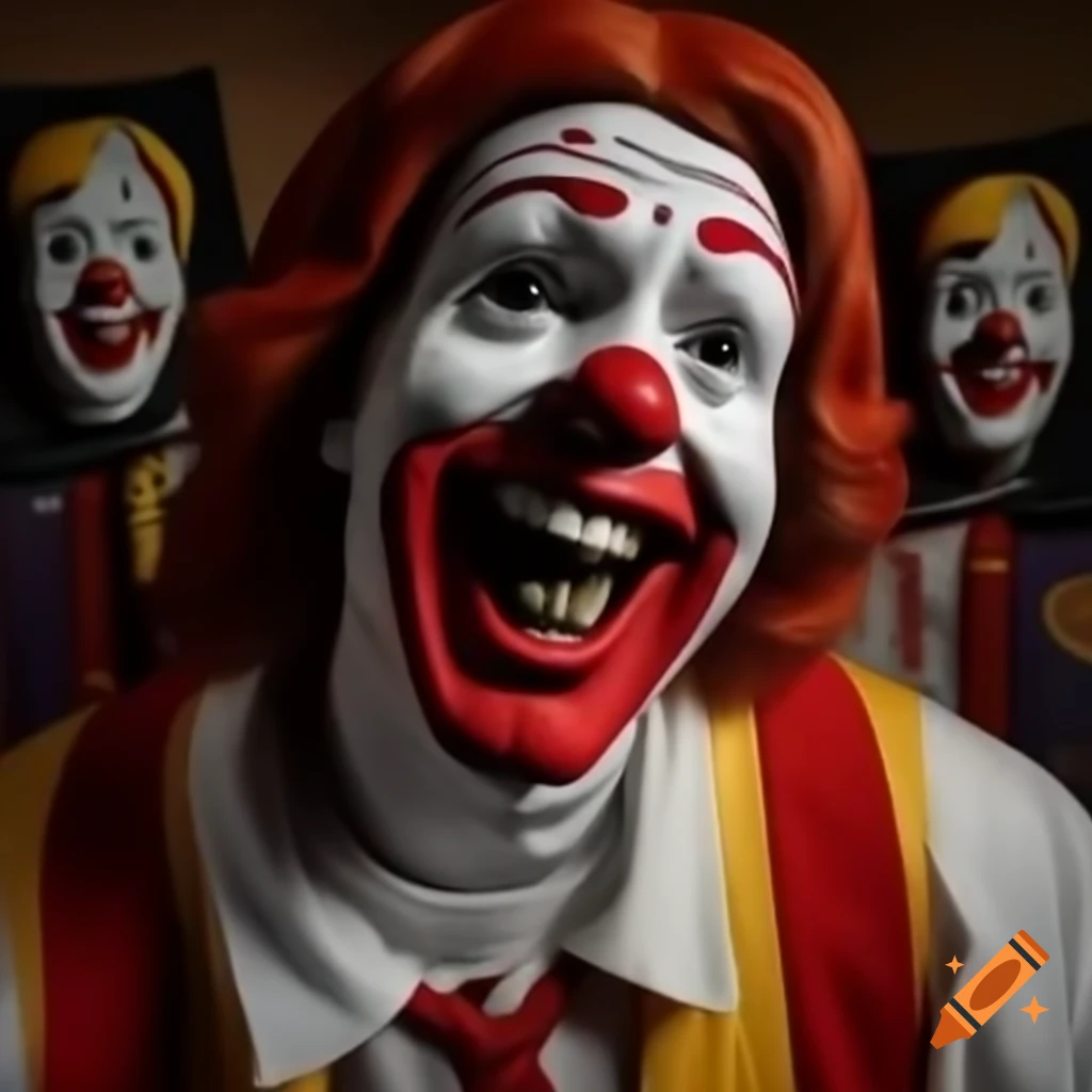 Artistic depiction of Jesus with Ronald McDonald makeup
