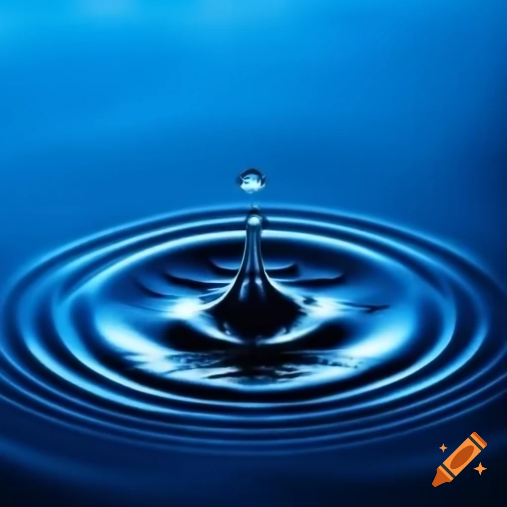 High definition ripple logo in water