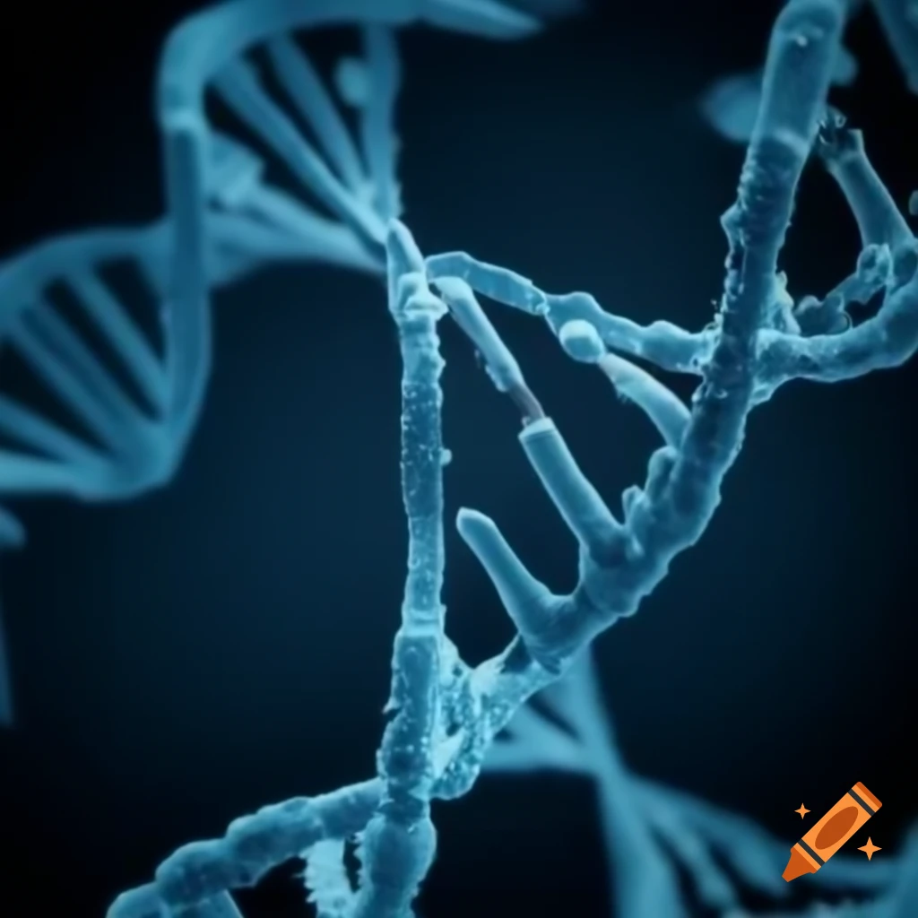 Watercolor representation of DNA structure on Craiyon