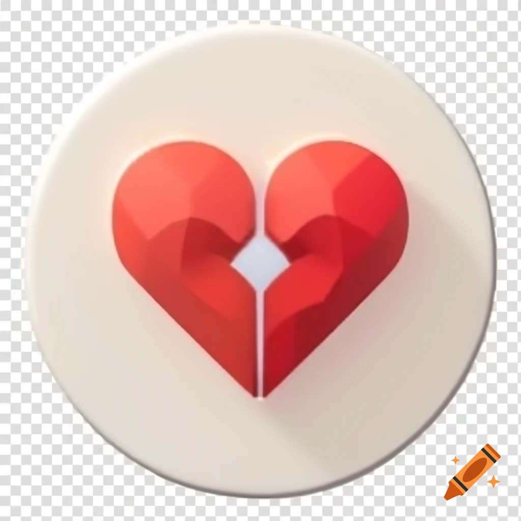 Stylized 2D fantasy heart icon