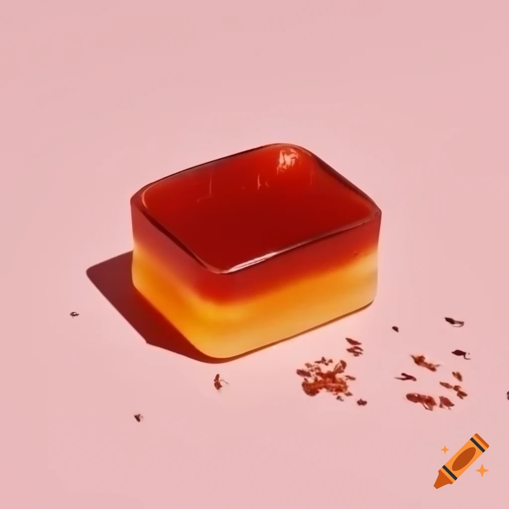 Minimalist depiction of grass jelly