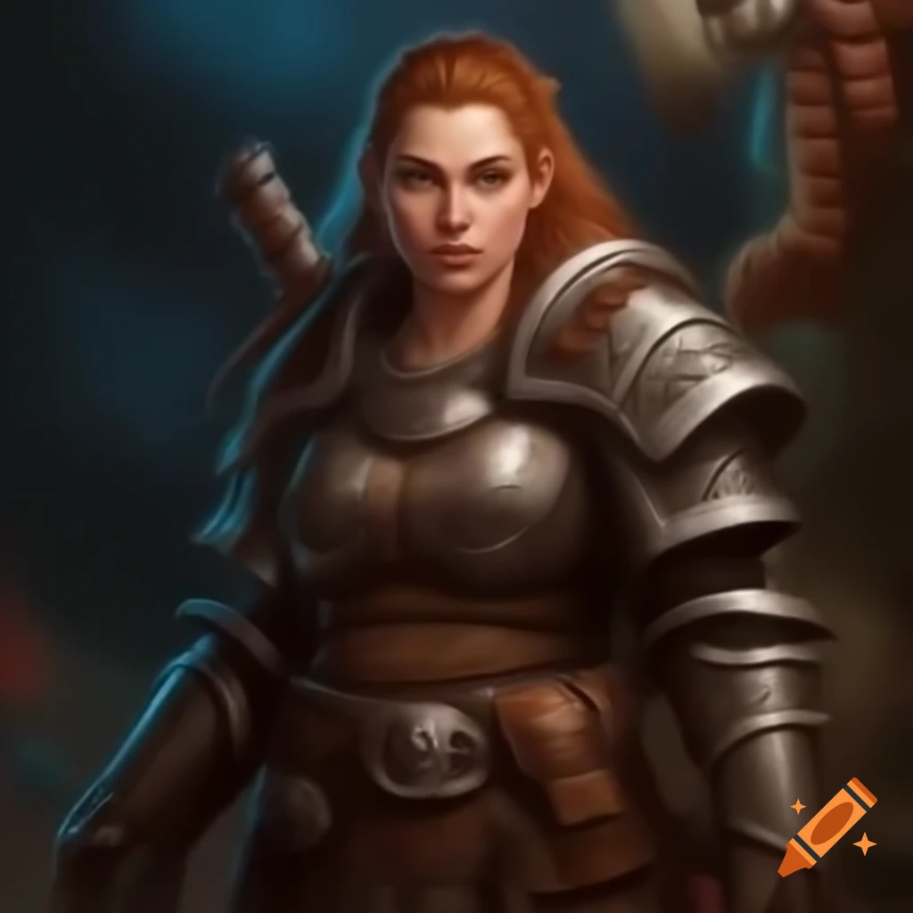 Female dwarf warrior character