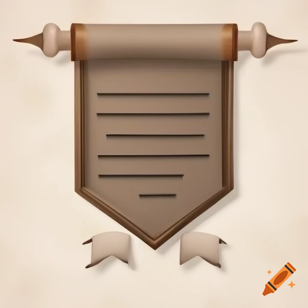 Medieval banner design for diploma