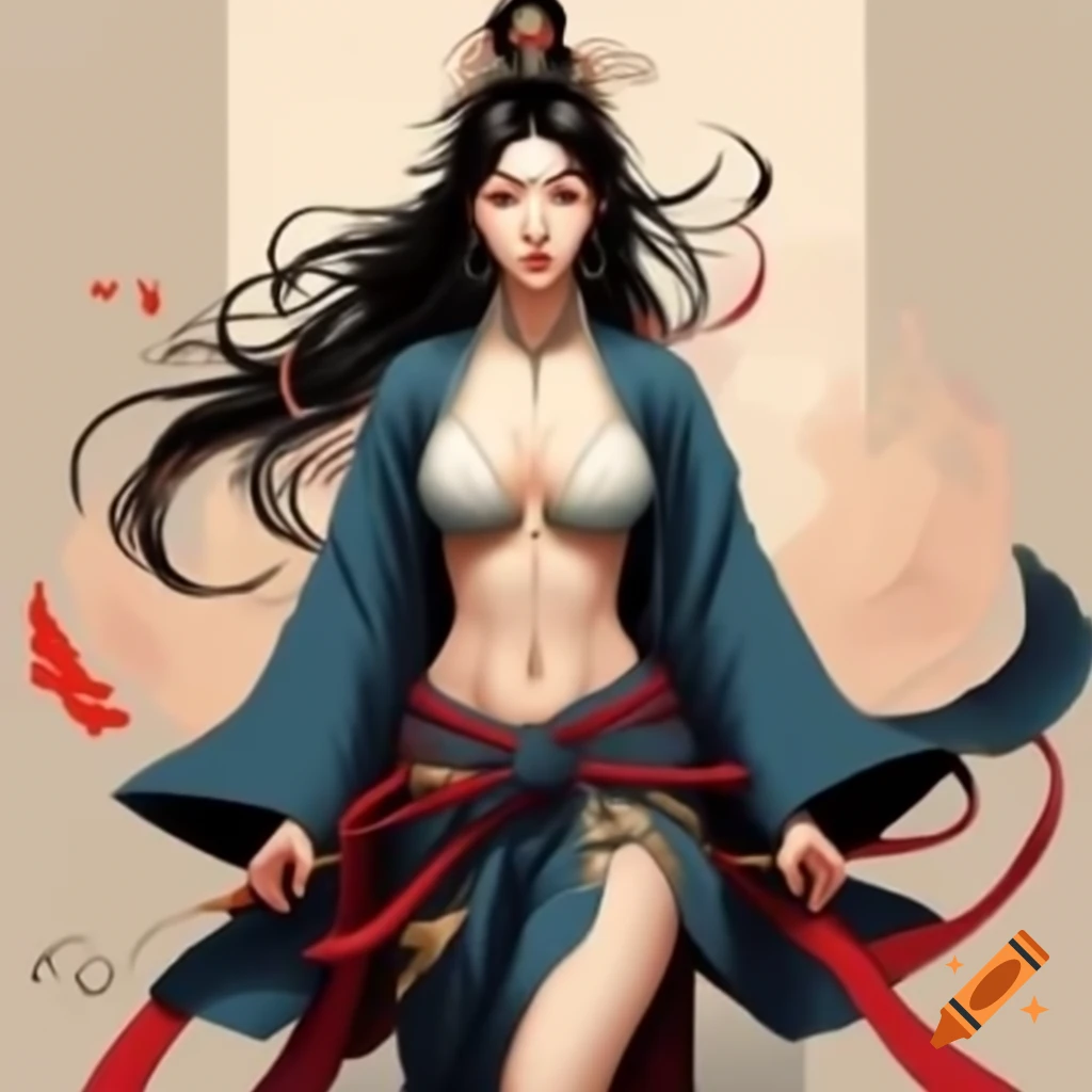 Martial arts heroine in 1800s inspired outfit resembling South Korean actress