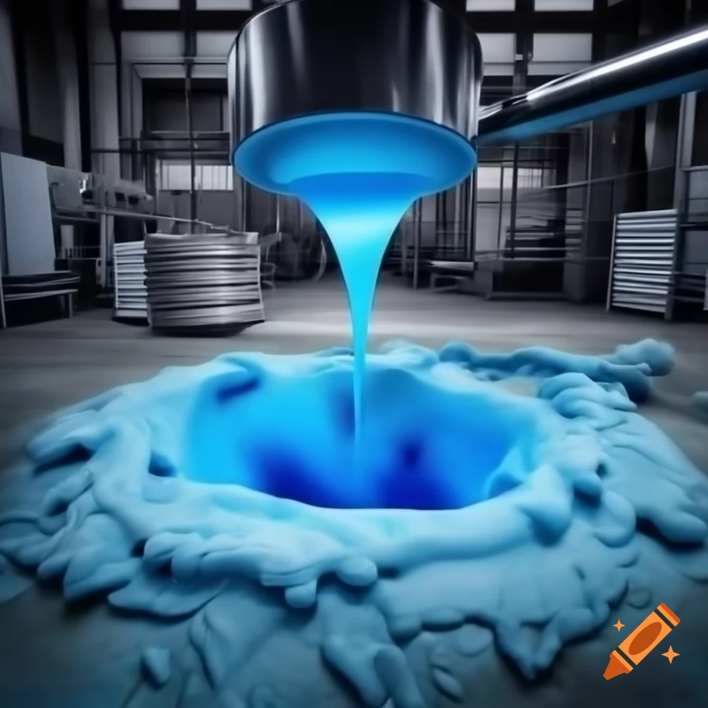 Hole in factory containing slime