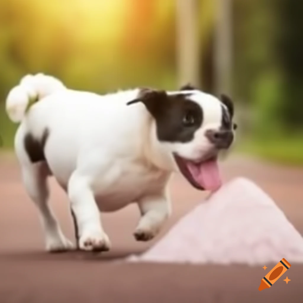 Perro saltando con gran energía
