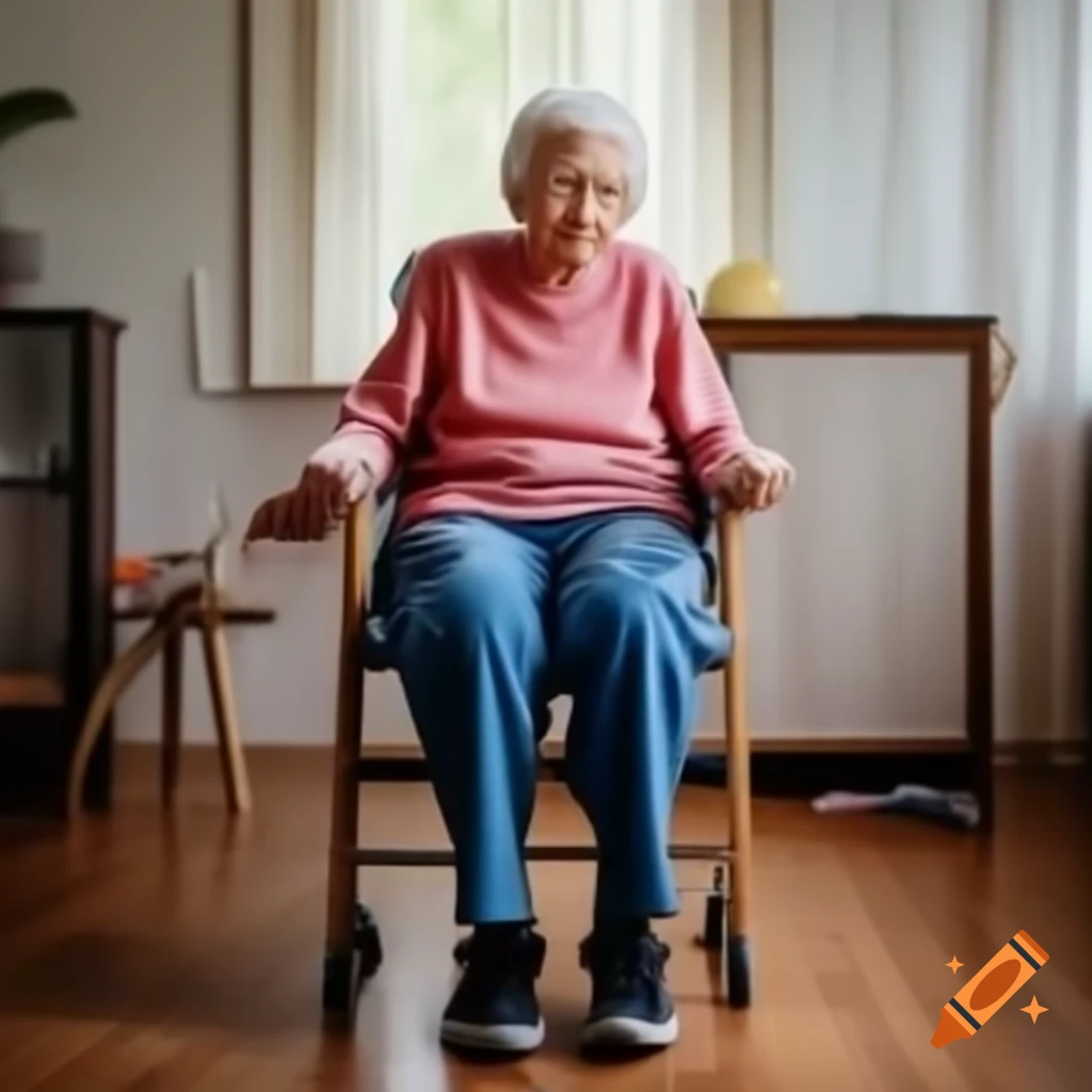 Elderly men exercising in chairs