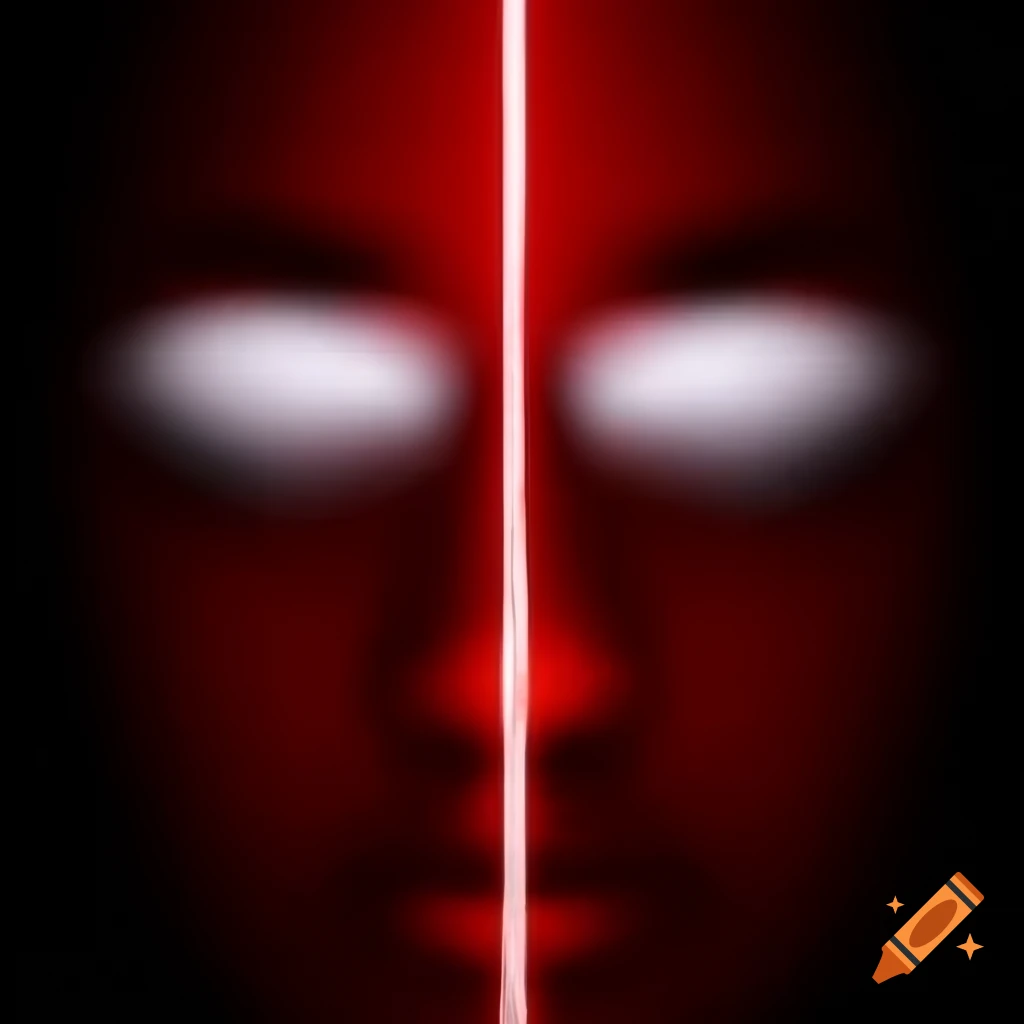 Abstract expressionism with thick fuzzy red line on white background