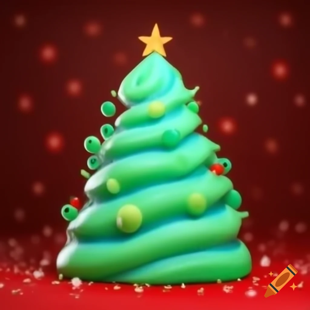 Creative Christmas tree made of slime