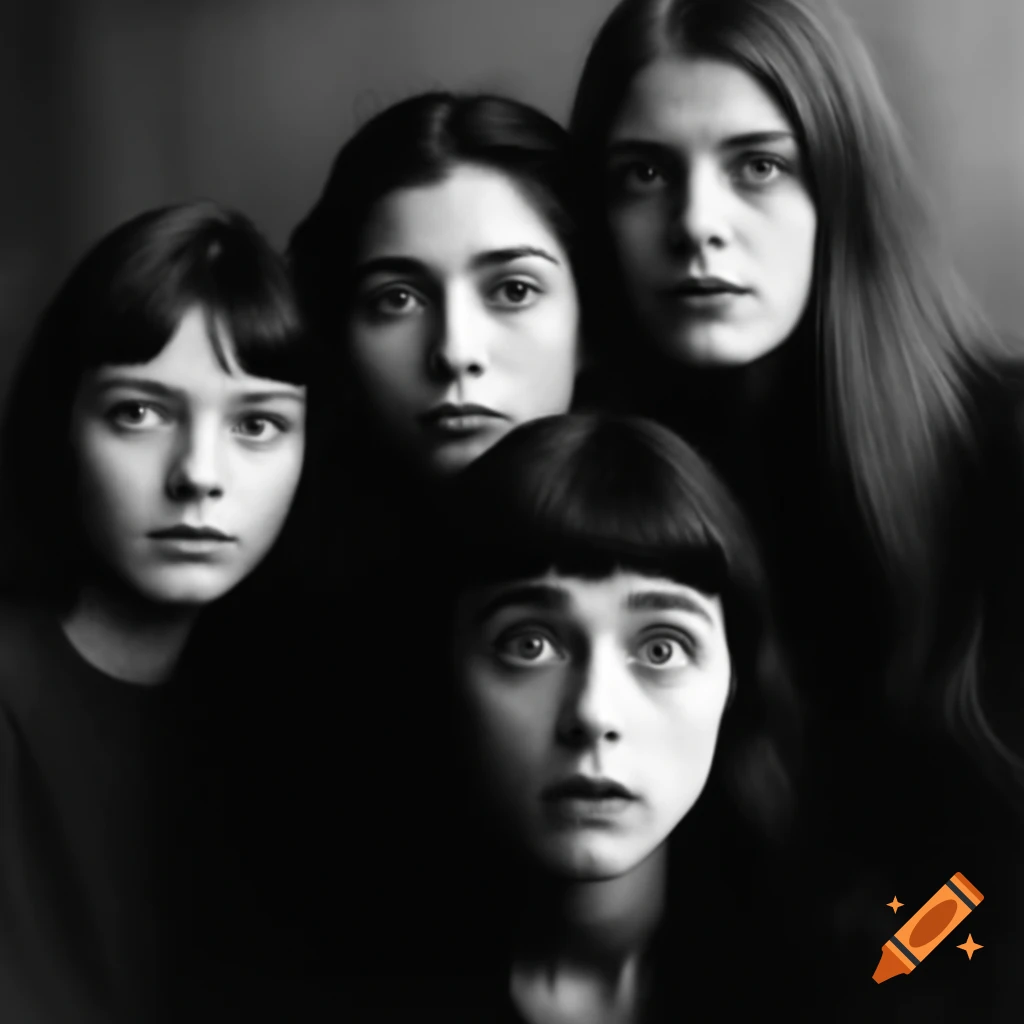 Women looking back in fear, conveying a moment of suspense