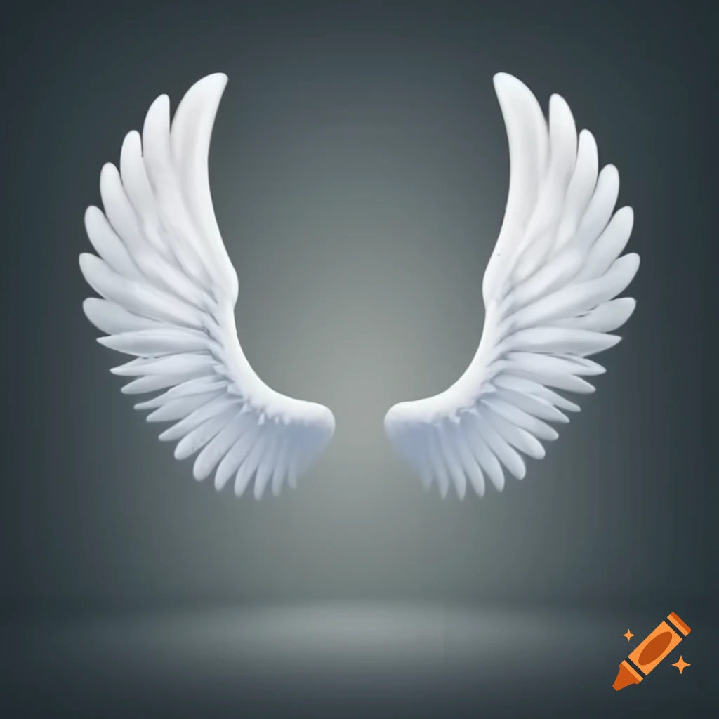 White wings in an artistic representation