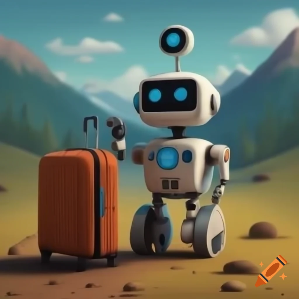 Robot exploring various landscapes
