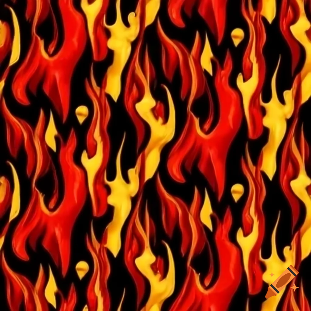 Flaming pattern with red and yellow colors