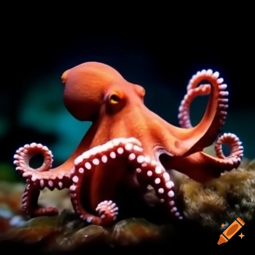 Octopus in watercolor style