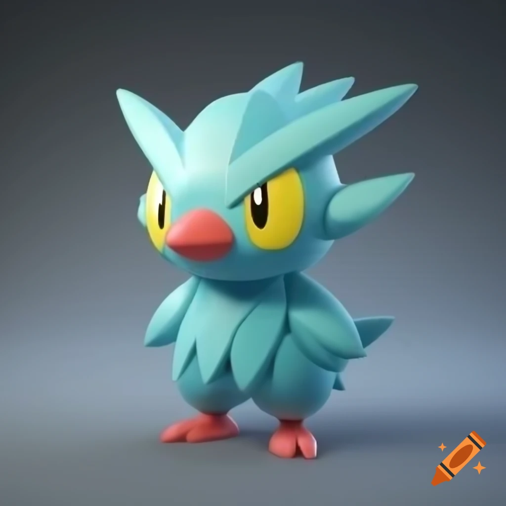 3D rendered design of legendary Pokemon