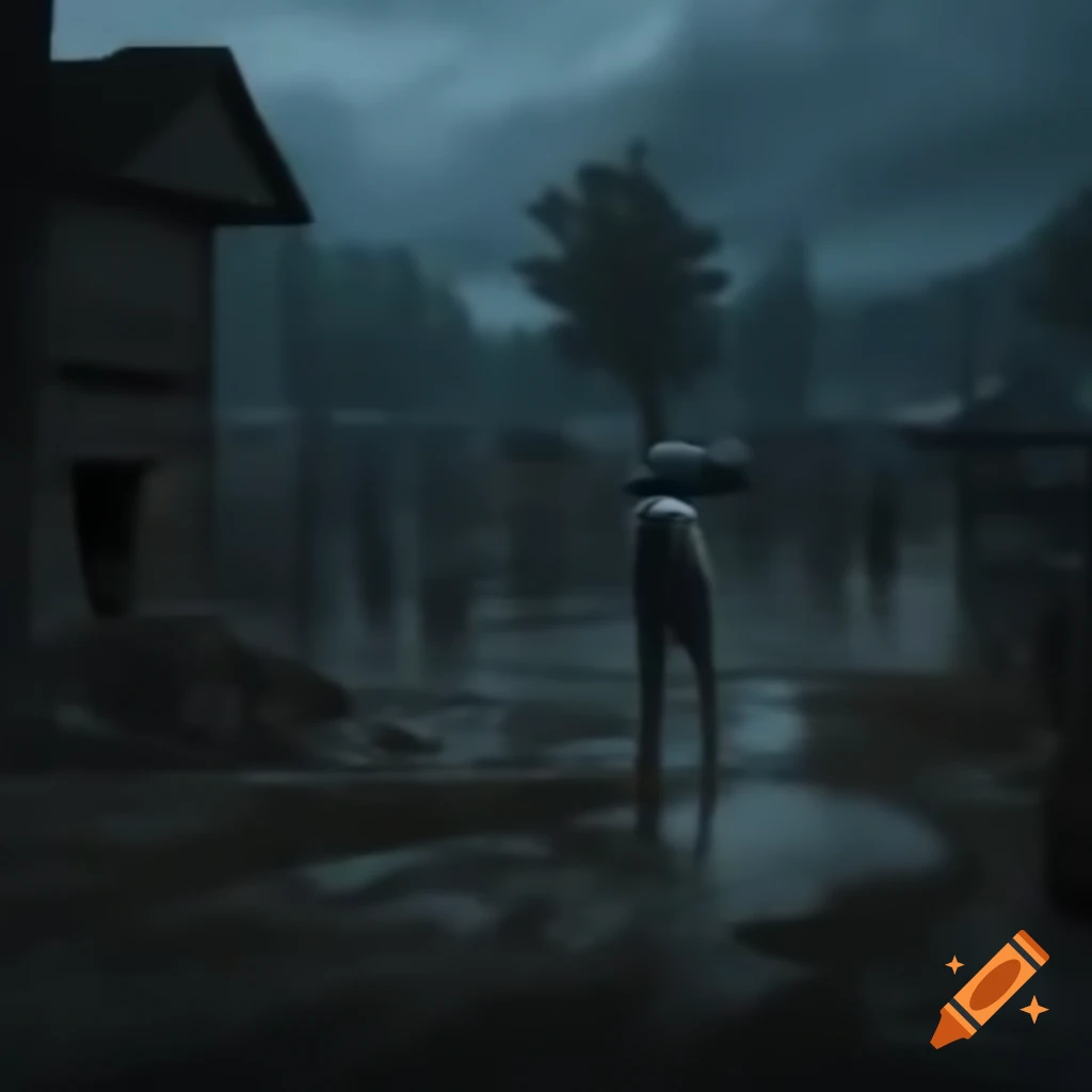 Man seeking work in city passing through forest during rain under dark clouds