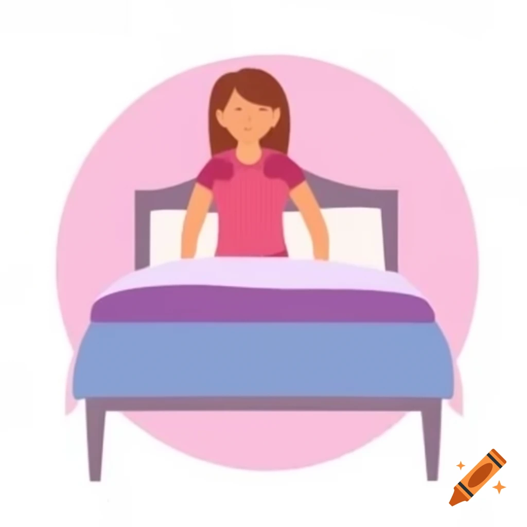 Woman next to bedside in a cozy room