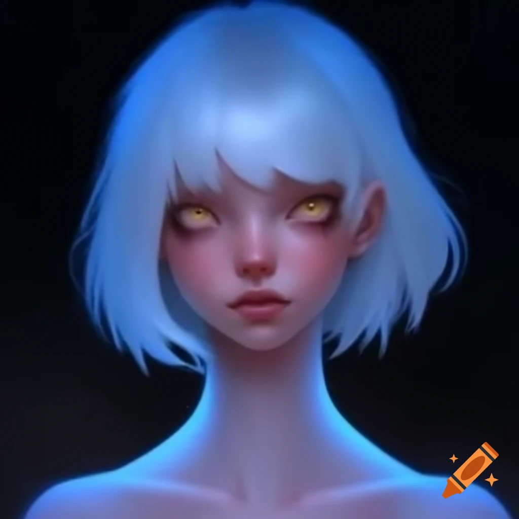Evil female character with blonde curly hair on craiyon