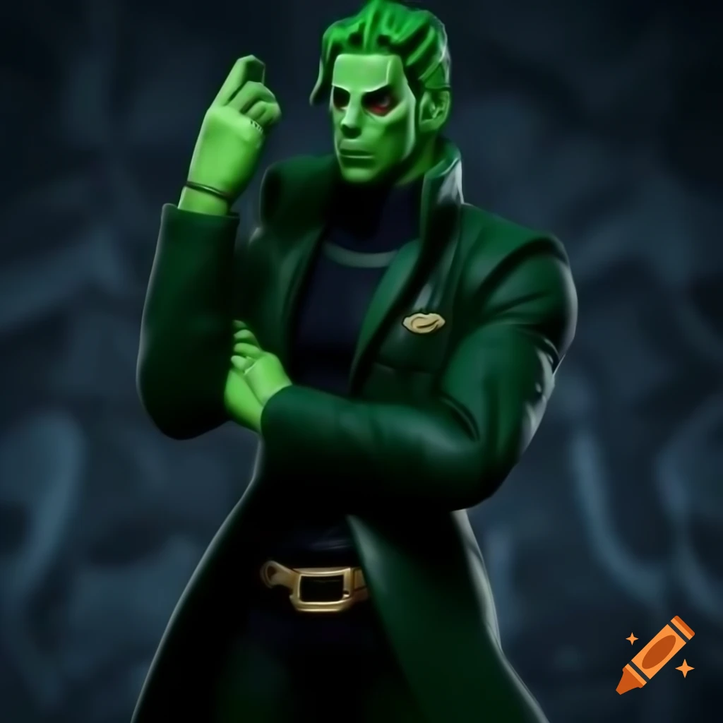 Muslim warrior striking a jojo-inspired pose in a matrix-style setting ...