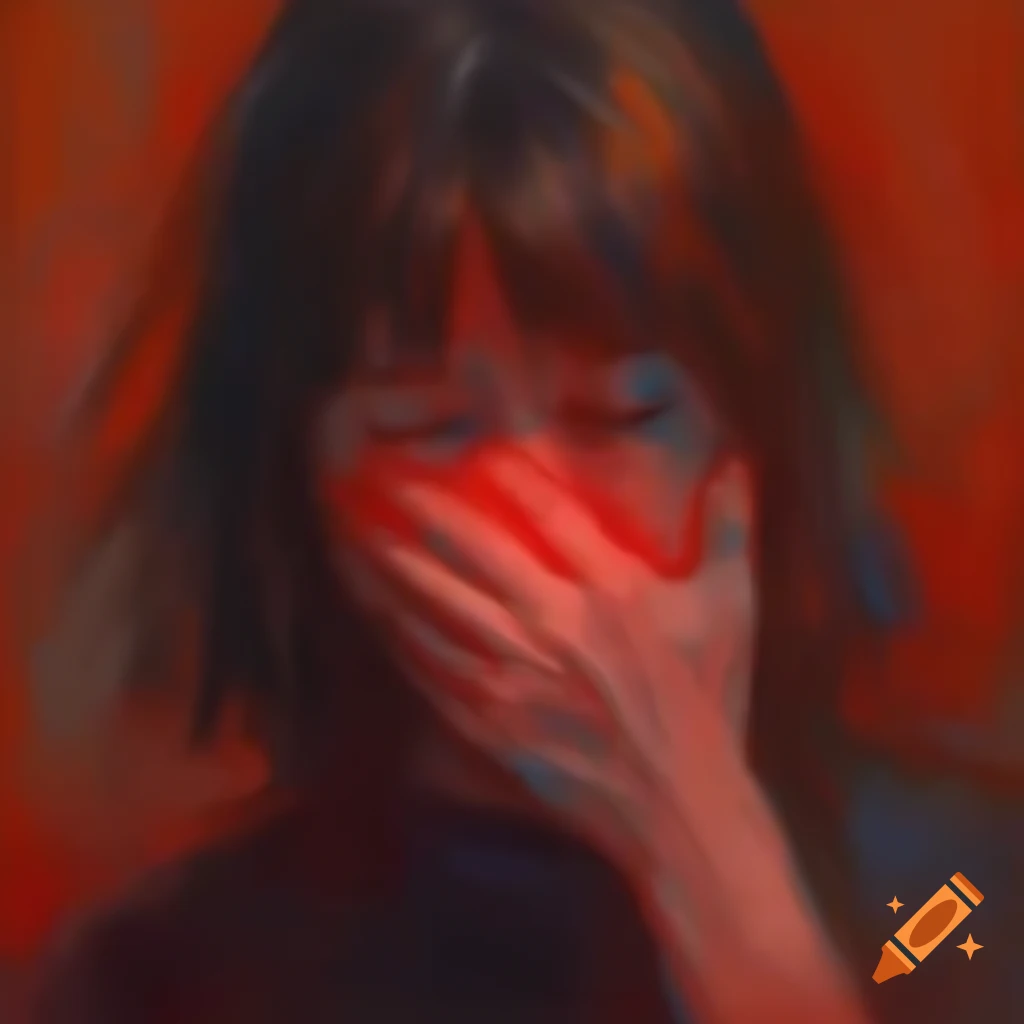 Expressionist art depicting themes of insanity and discomfort with vibrant sketchy style