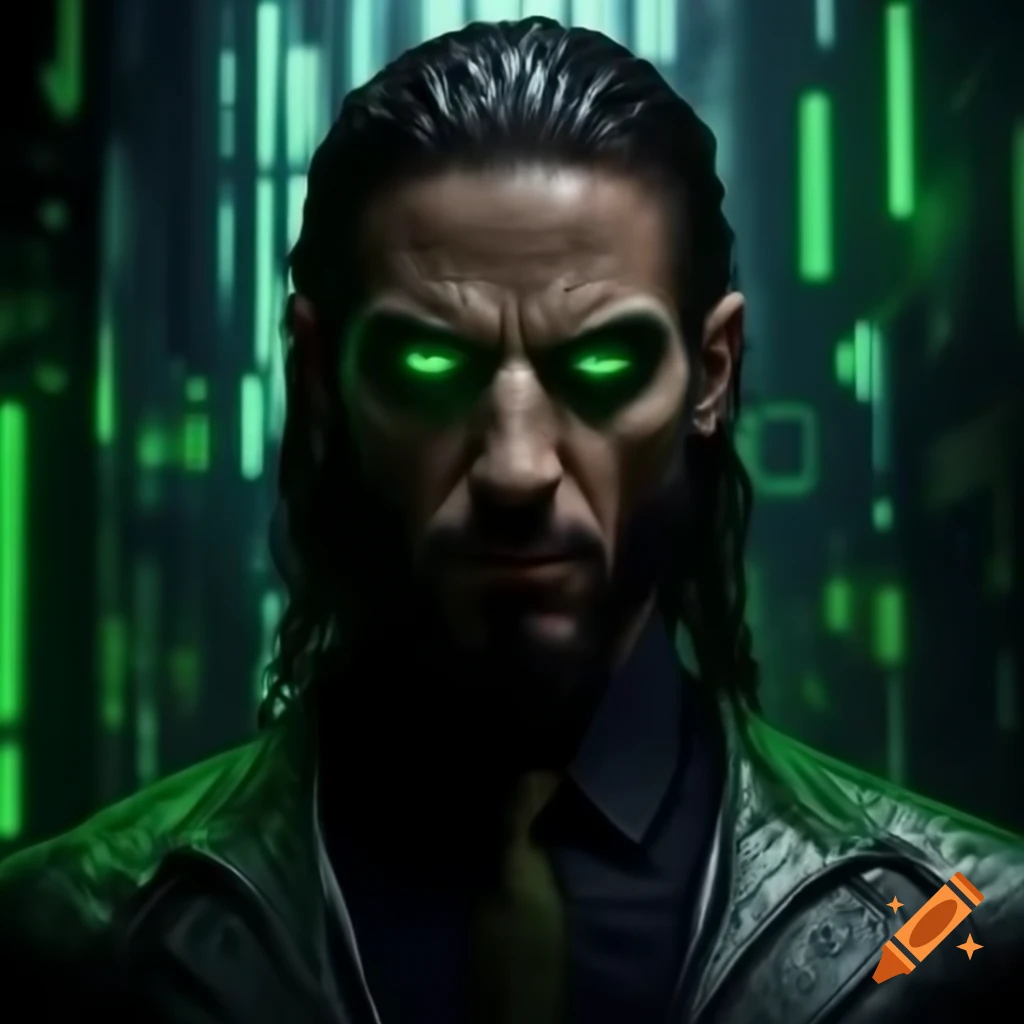 Muslim warrior in Matrix Neo style