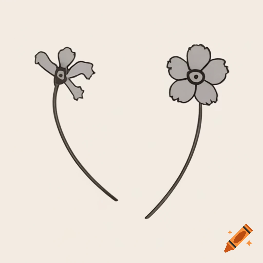 Stylized Primula veris flower stems in circular pattern on light-grey background