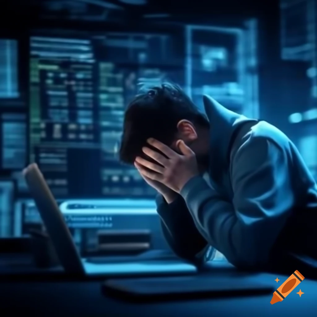 Conceptual representation of software expressing sadness