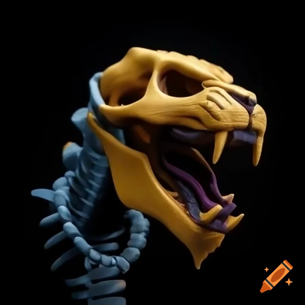 Skeletal cougar illustration