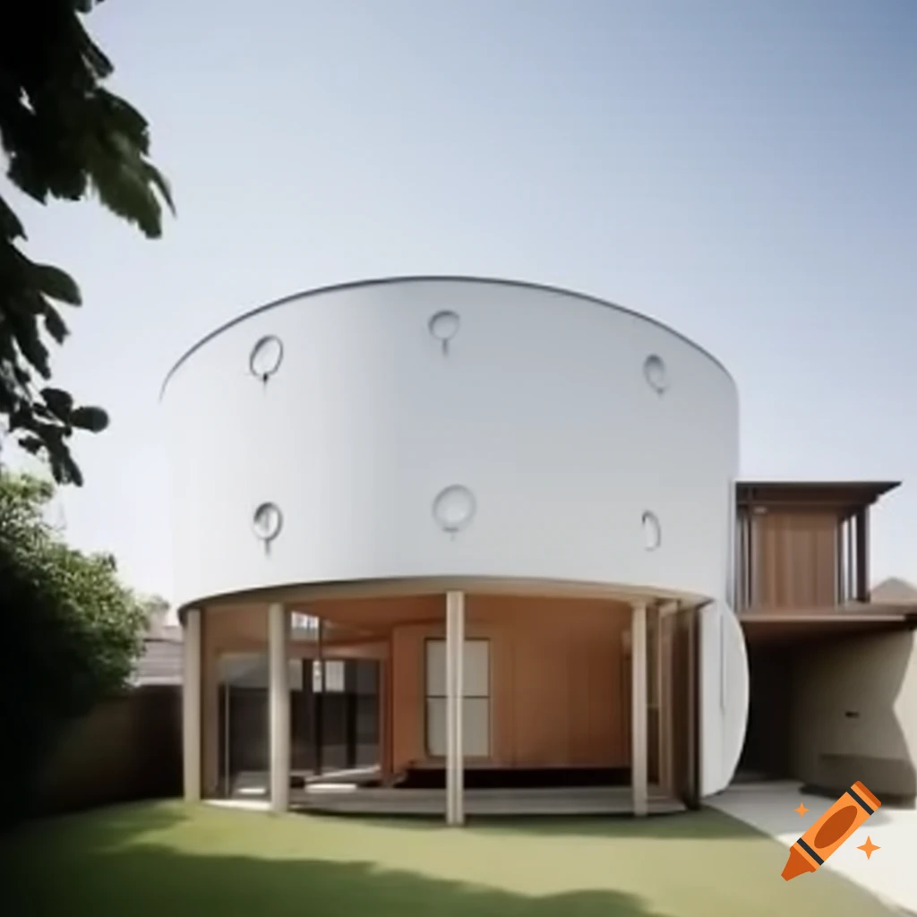 House design incorporating geometric shapes like ellipse, parabola, and hyperbola