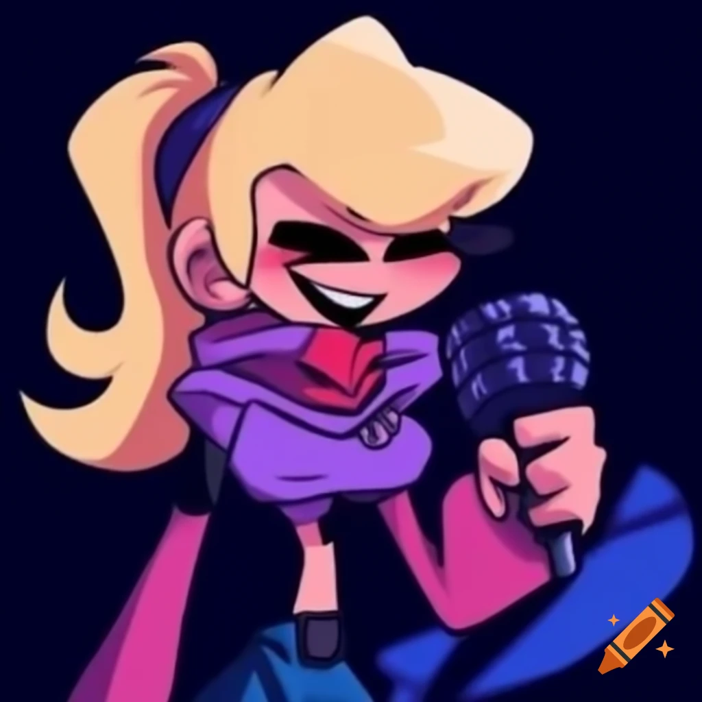 Blonde girl with ponytail from Friday Night Funkin