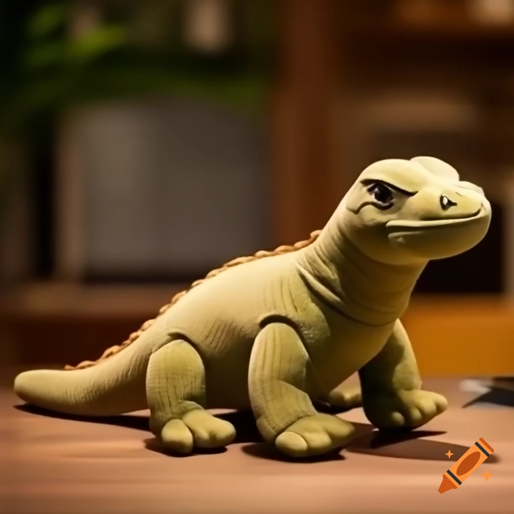 Cuddly Komodo dragon plushie ready for a hug