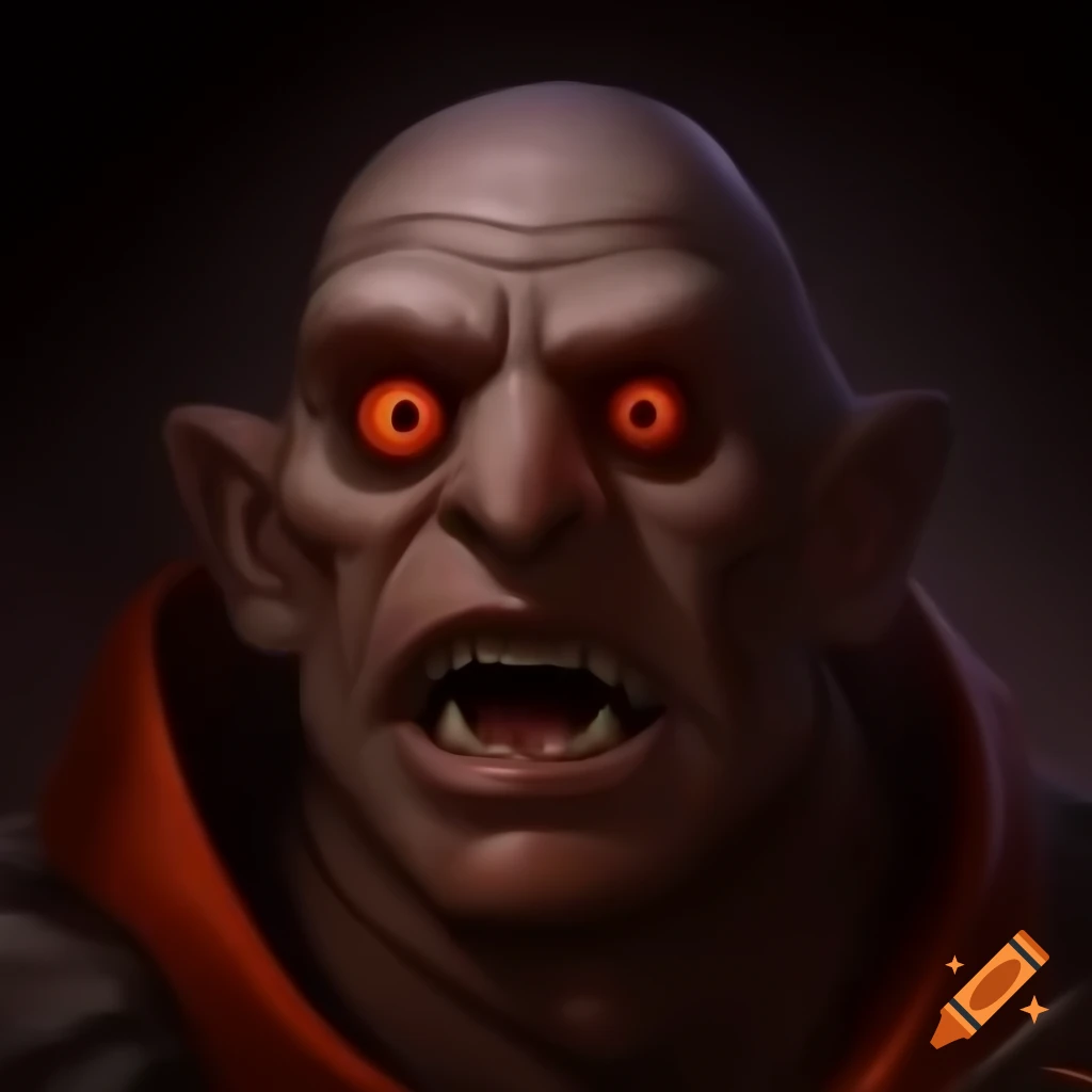 Digital painting of Quinislap, the Duke of Horrors in Keyforge art style
