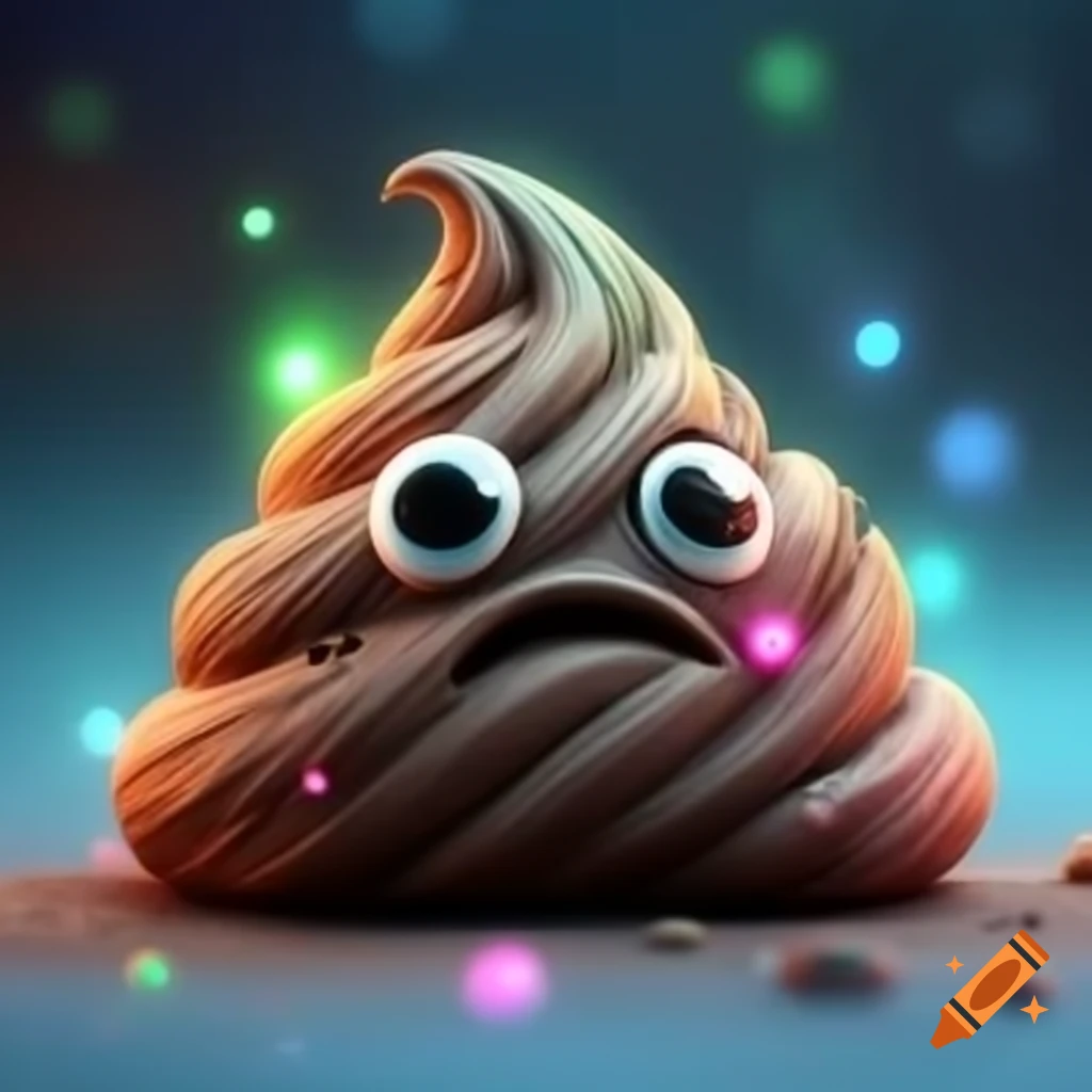 Colorful magical character with a sad face