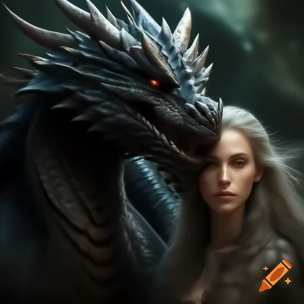 Visenya targaryen illustration with braided silver hair beside blue