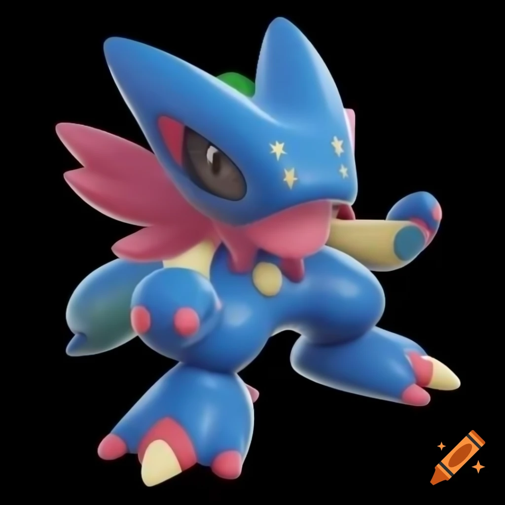 3D rendered design of legendary Pokémon