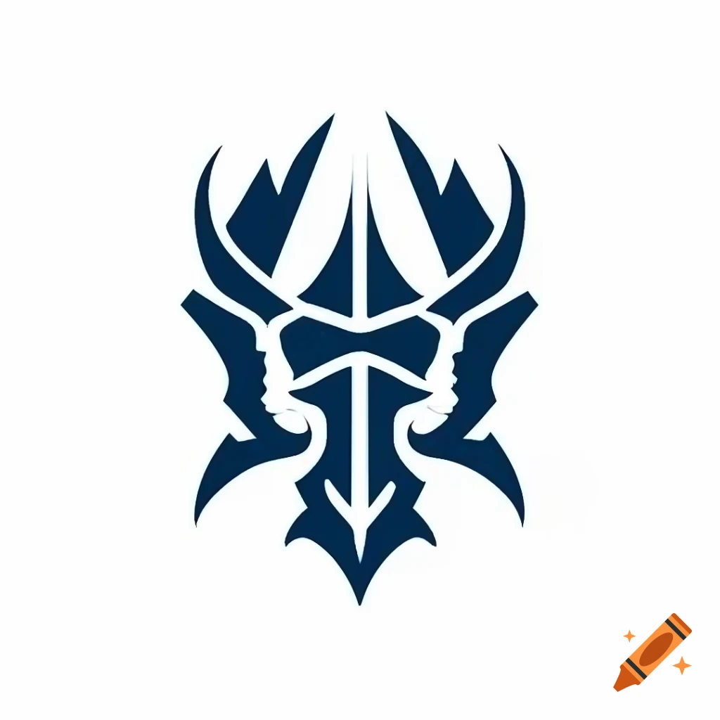 Belmont Crest logo from Castlevania featuring gods and knights