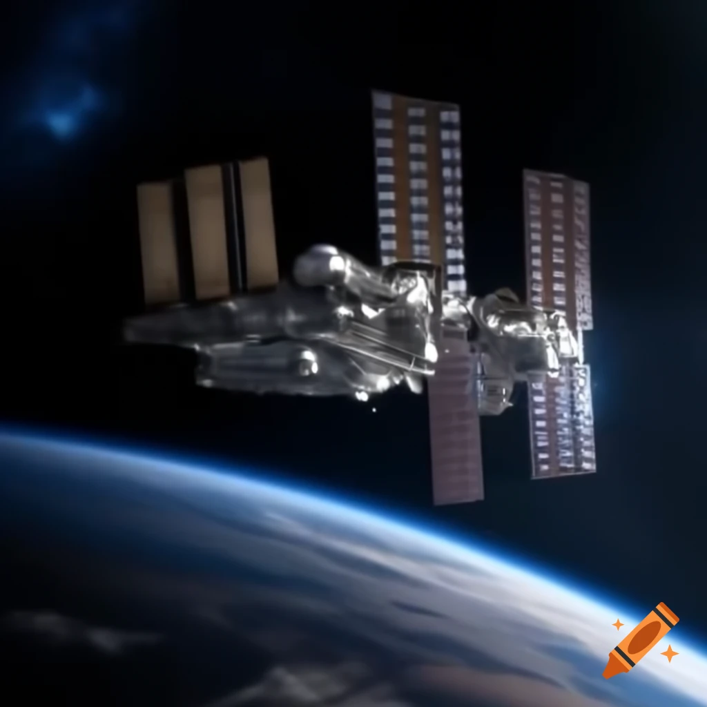 Colossal space station surrounded by distant stars
