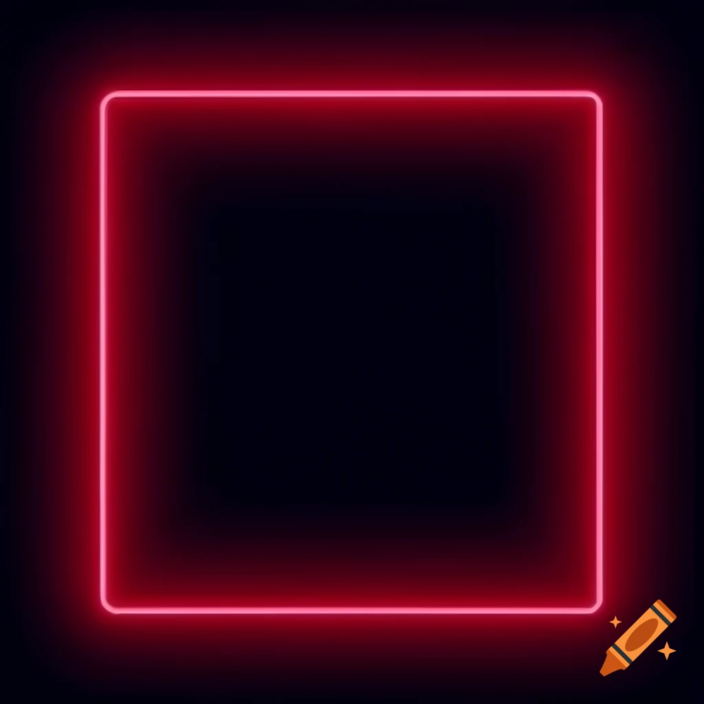 Red neon frame
