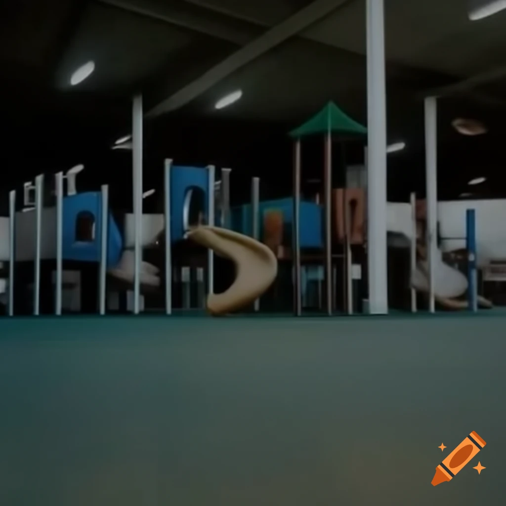 Indoor playground in the center of an empty mall