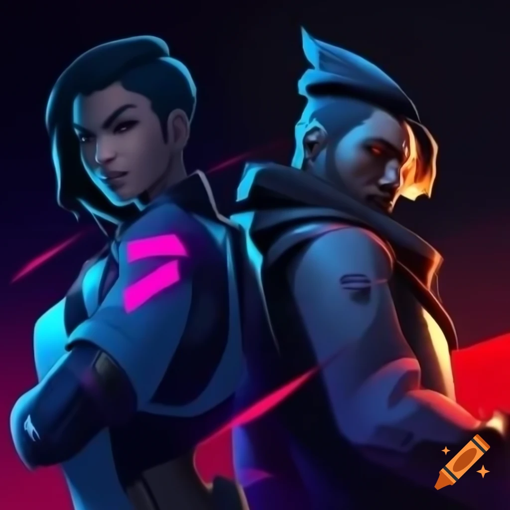 YouTube thumbnail for Valorant featuring Cypher and Sage in action poses
