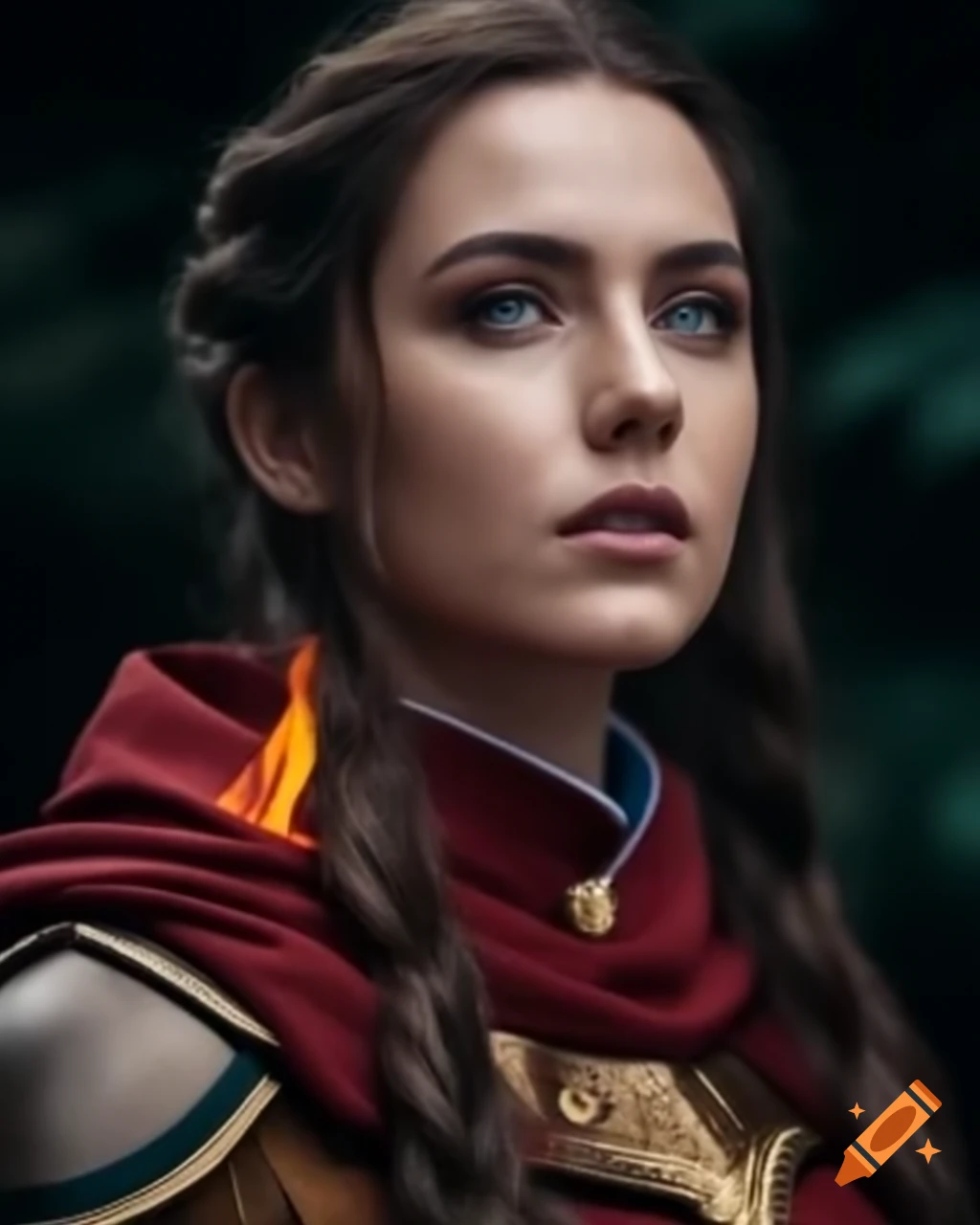 German woman in Fire Emblem Awakening cosplay as clerical princess, hyper-realistic features