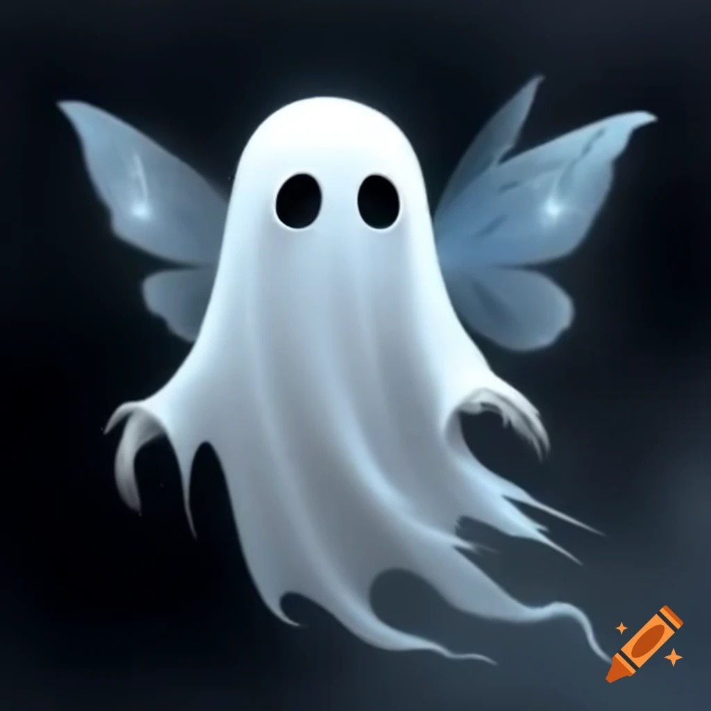 Ethereal ghost with fairy wings