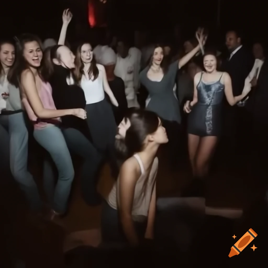 Scene of bullying at a party from third-person view
