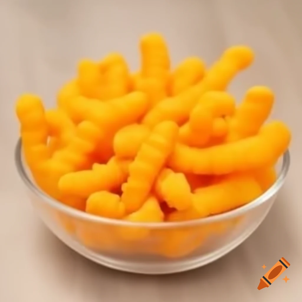 Cheetos snacks displayed in a clear bowl
