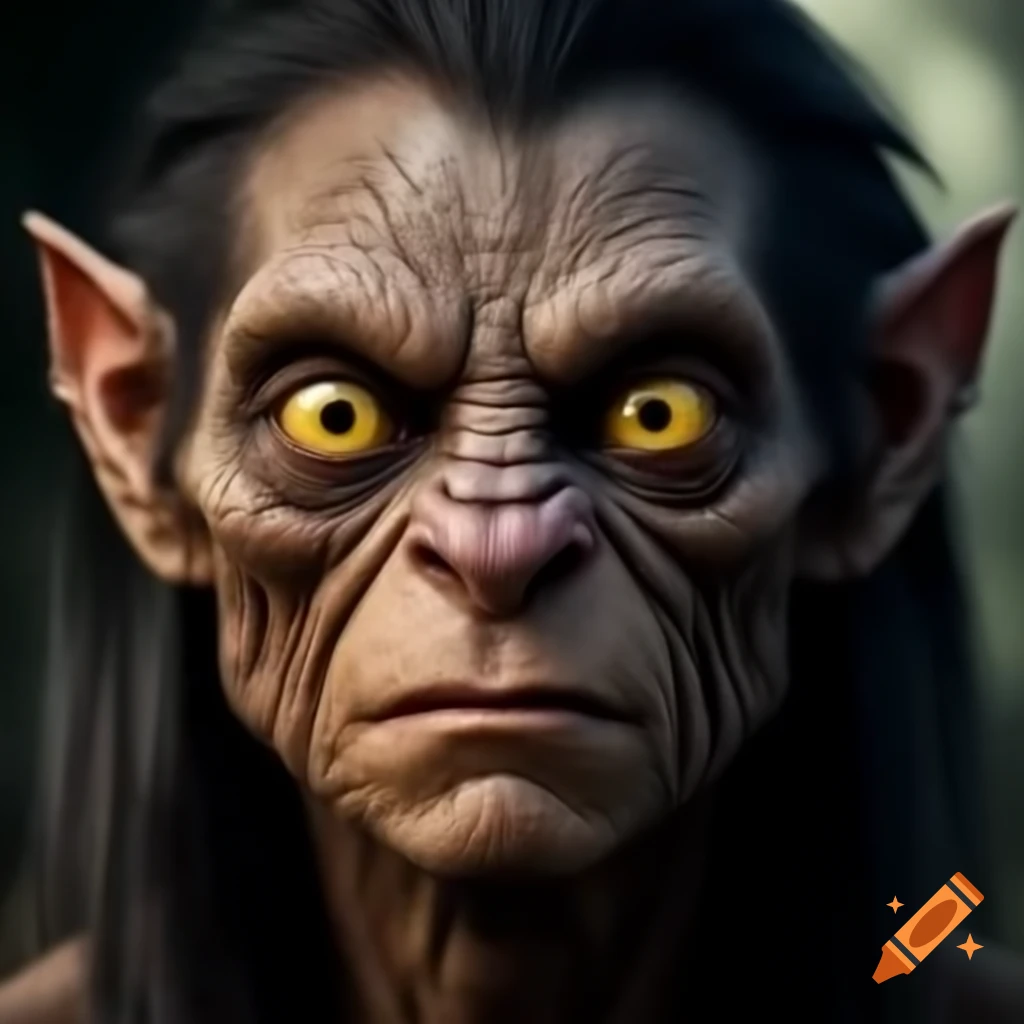 Realistic depiction of a hobgoblin monk with unique features
